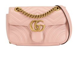 Small GG Marmont Shoulder Bag, Leather, Pink, 560440, DB/B, 2*